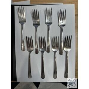 Oneida Wm A Rogers Park Lane Salad Forks Set of 4 Vintage Silverplate